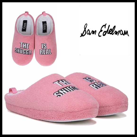 SAM EDELMAN PINK SNUGGLE SLIP ONS SLIPPERS - Picture 6 of 8